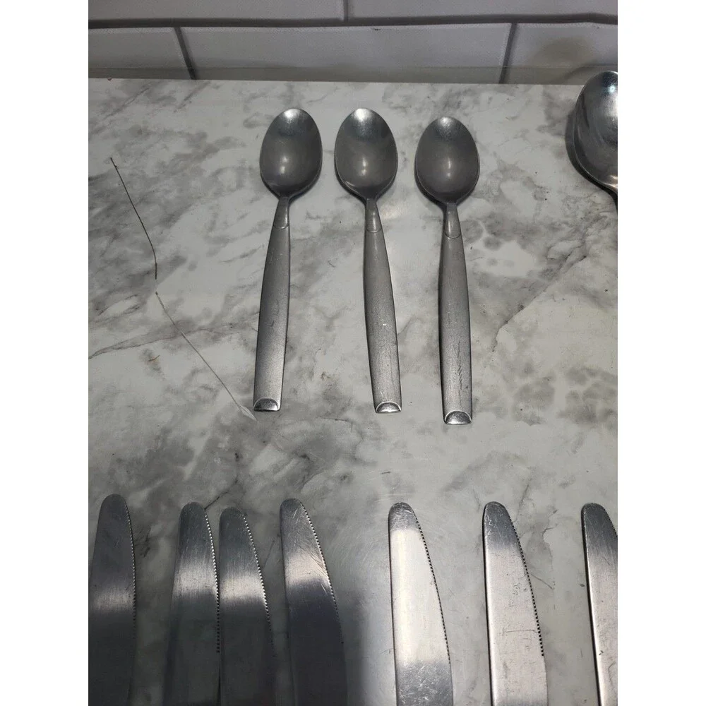 21 Pieces Cambridge Stainless Steel KIONA SAND Flatware Cutlery Dinner Utensils
